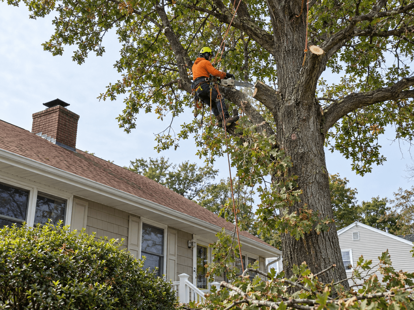 Tree trimming by Palacios Bro Construction LLC